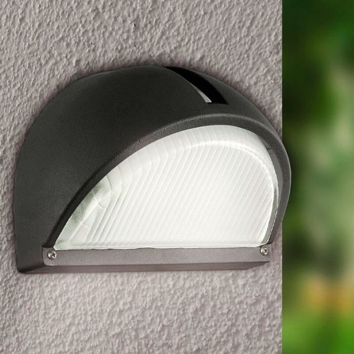 Luminaire extérieur noir en aluminium, Gemma, IP44