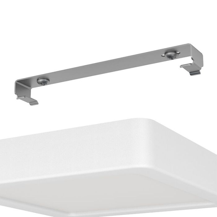 Lampe plafond blanche en plastique, Geraldo, 11W, 3000K LED