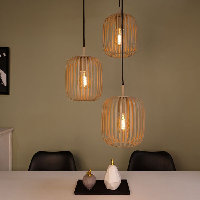 Suspension beige en acier, Pietro