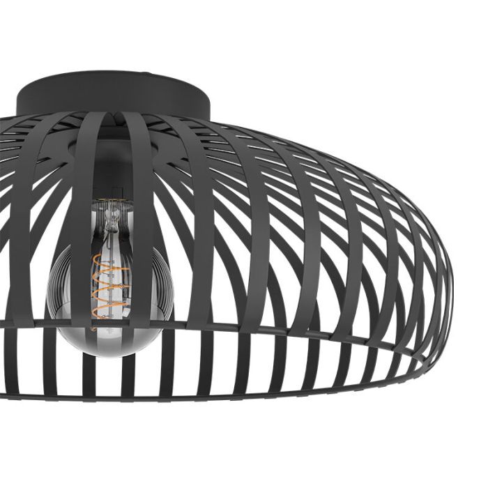 Lampe plafond noire en acier, Egine