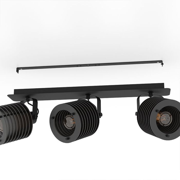 Spot plafond noir en bois, Randy