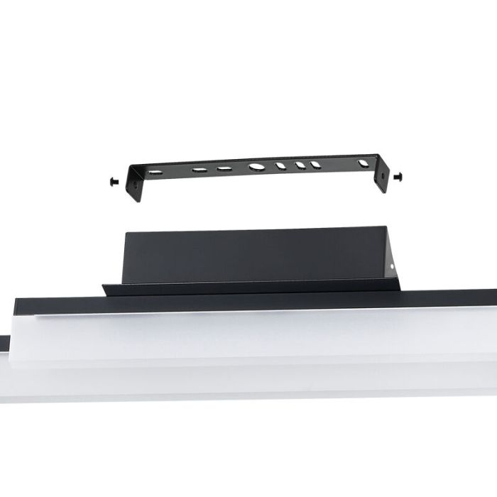 Plafonnier salle de bain noir en aluminium, Michelle, 11W, 3000K LED, IP44