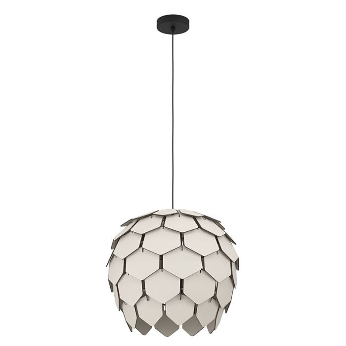 Suspension grise en bois, Latoya