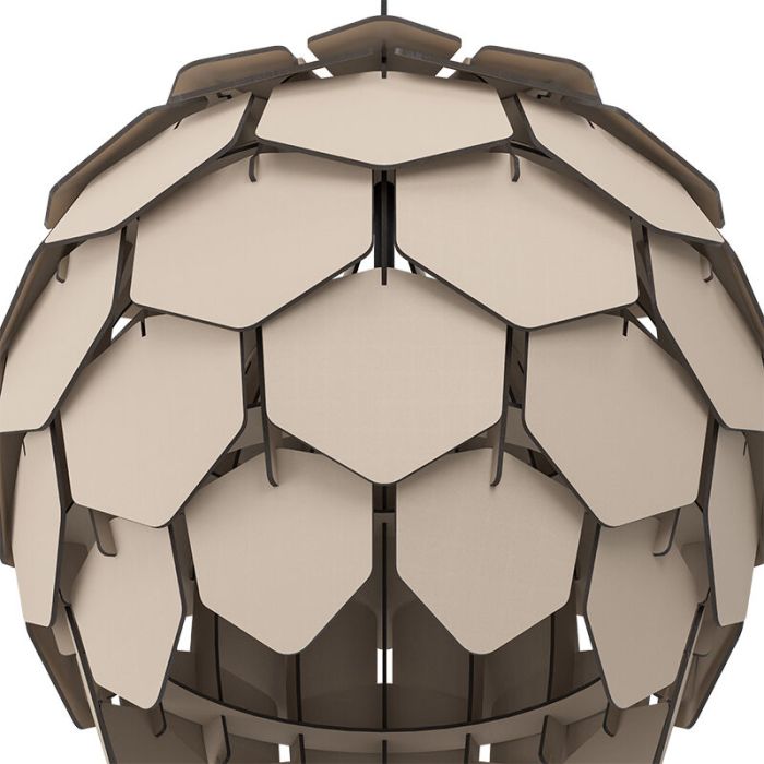 Suspension grise en bois, Latoya