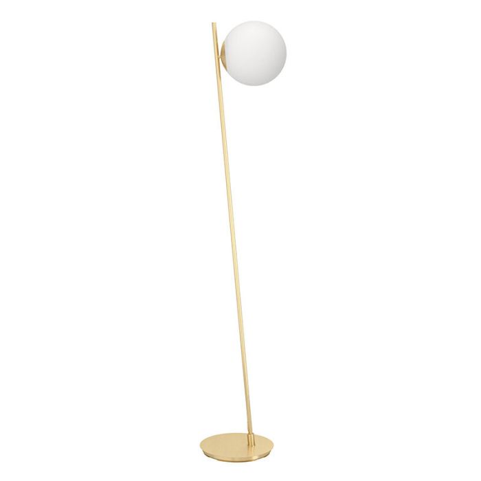 Lampadaire laiton en verre, Polly, avec interrupteur