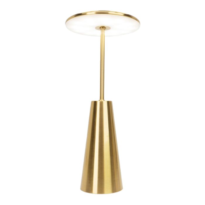 Lampe de table dorée en acier, Ishika, 2,8W, white switch LED, IP54, avec variateur tactile