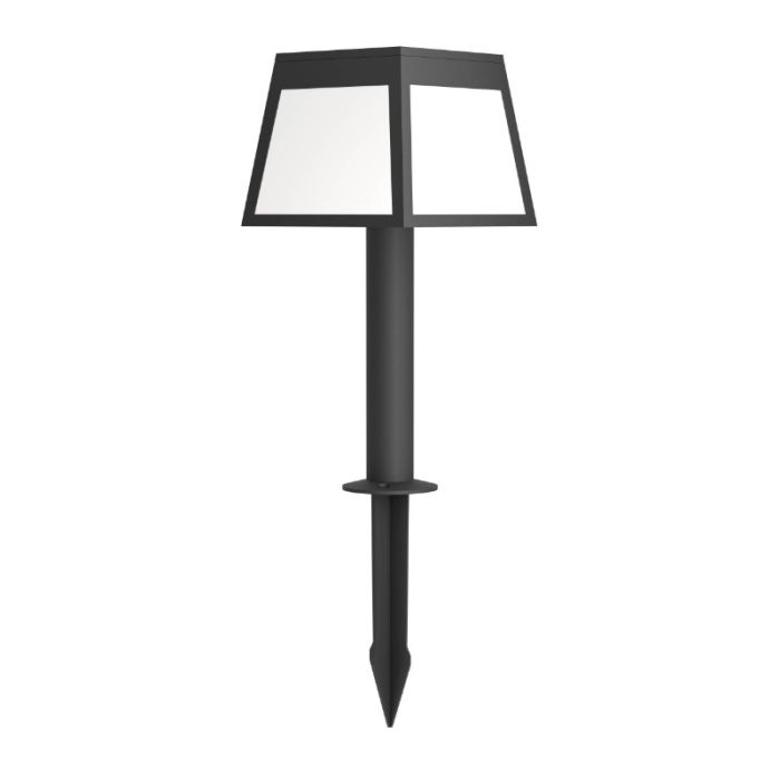 Spot à piquer solaire noir en plastique, Imelda, 7,5W, 3000K LED, IP65