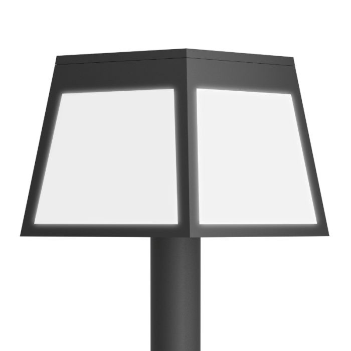 Spot à piquer solaire noir en plastique, Imelda, 7,5W, 3000K LED, IP65
