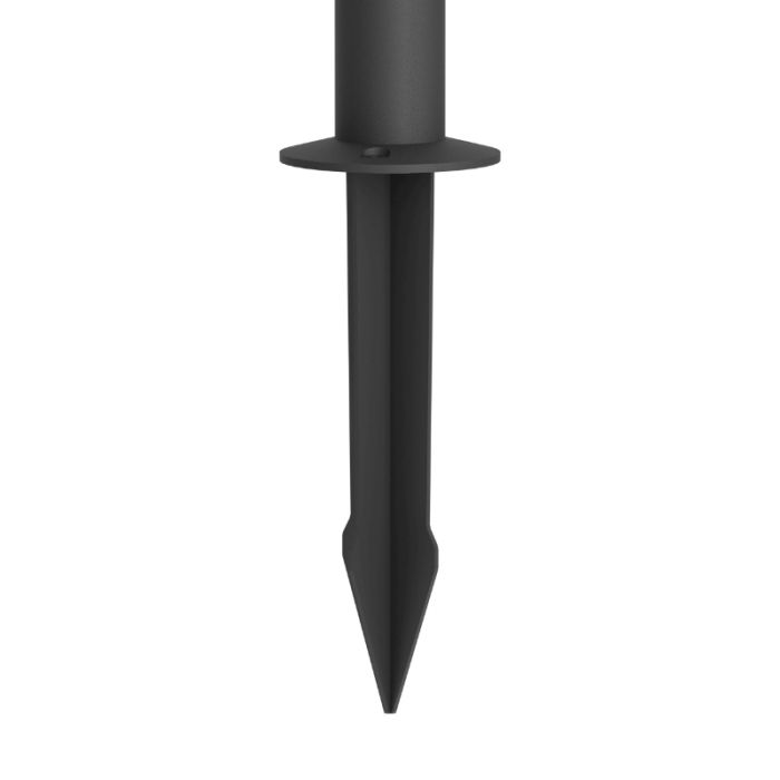 Spot à piquer solaire noir en plastique, Imelda, 7,5W, 3000K LED, IP65