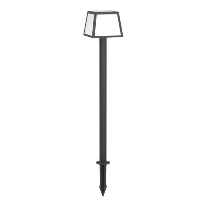 Spot à piquer solaire noir en plastique, Imelda, 7,5W, 3000K LED, IP65