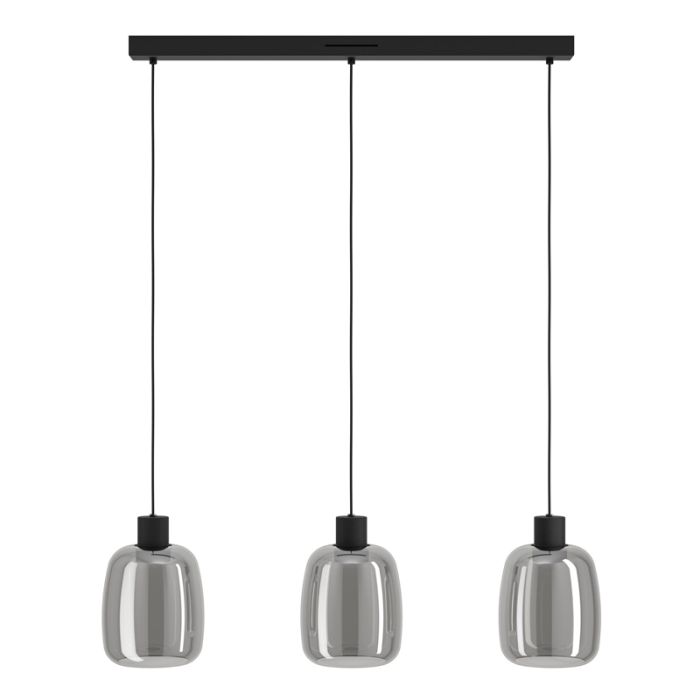 Suspension connectée noire en verre, Tamika, 3,7W, RGBW LED