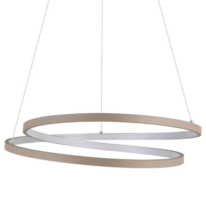 Suspension beige en aluminium, Ties, 36W, 3000K LED