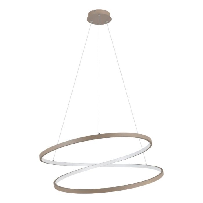 Suspension beige en aluminium, Ties, 42W, 3000K LED