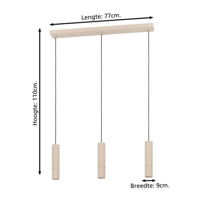 Suspension beige en acier, Vahid