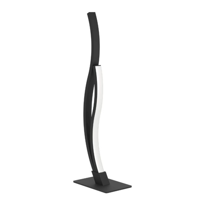 Lampe de table noire en acier, Tevin, 12W, 4000K LED, avec interrupteur