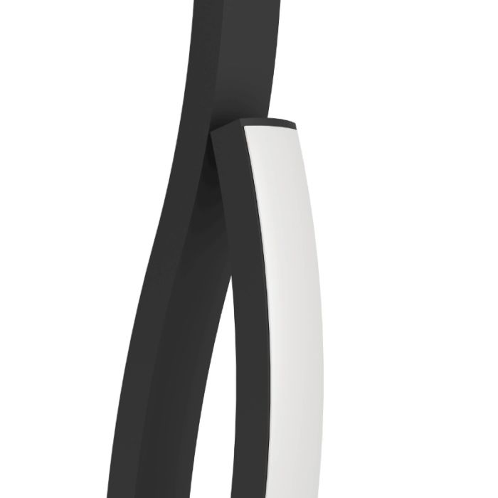 Lampe de table noire en acier, Tevin, 12W, 4000K LED, avec interrupteur