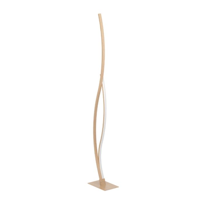 Lampadaire marron en acier, Tevin, 20W, 4000K LED, avec interrupteur