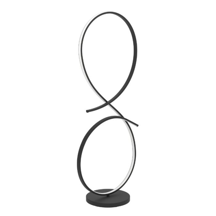 Lampadaire noir en aluminium, Thekla, 20W, 3000K LED, avec interrupteur