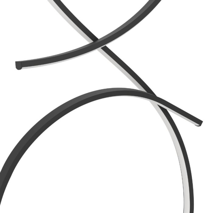 Lampadaire noir en aluminium, Thekla, 20W, 3000K LED, avec interrupteur