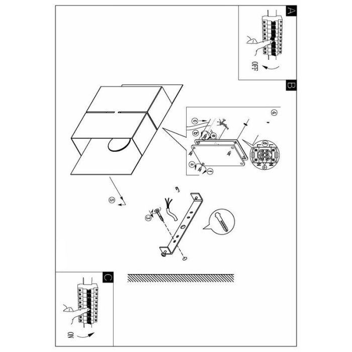 Luminaire extérieur noir en métal, Ishaya, 3W, 3000K LED, IP44