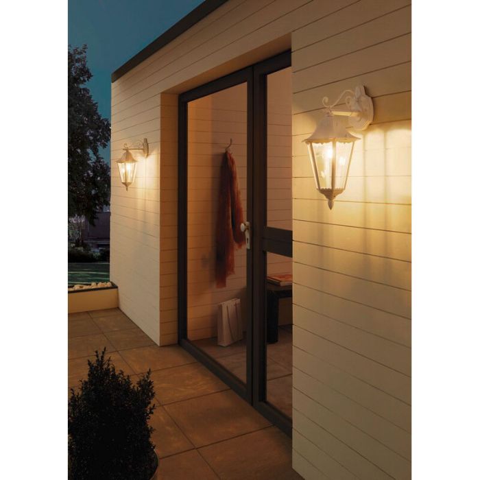 Luminaire extérieur blanc en aluminium, Leanna, IP44