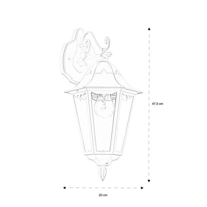 Luminaire extérieur blanc en aluminium, Leanna, IP44