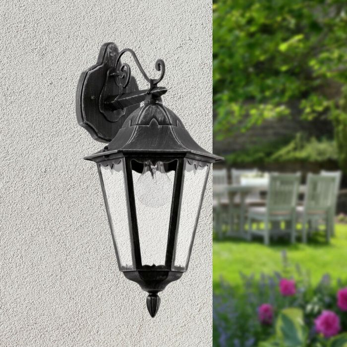 Luminaire extérieur noir en aluminium, Leanna, IP44