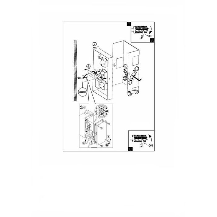 Luminaire extérieur argenté en plastique, Maegan, 3W, 3000K LED, IP44