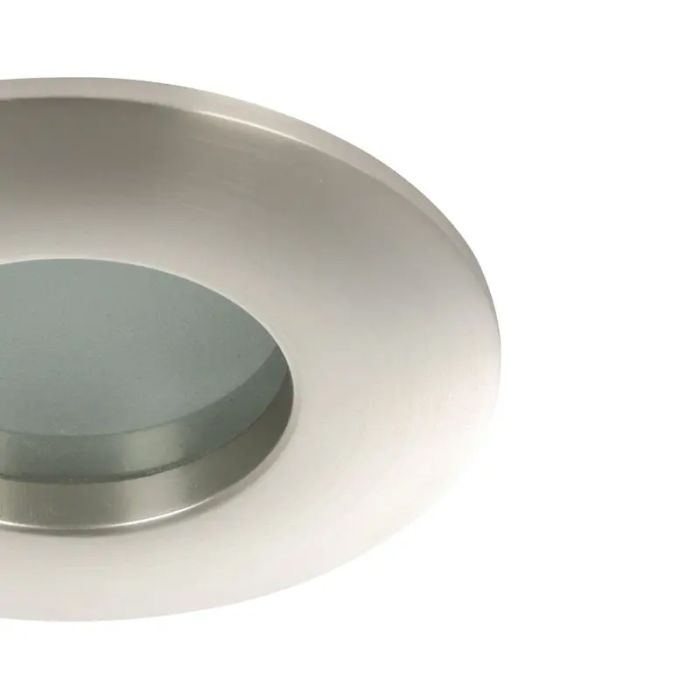 Spot encastré argenté en verre, Margarita, IP65