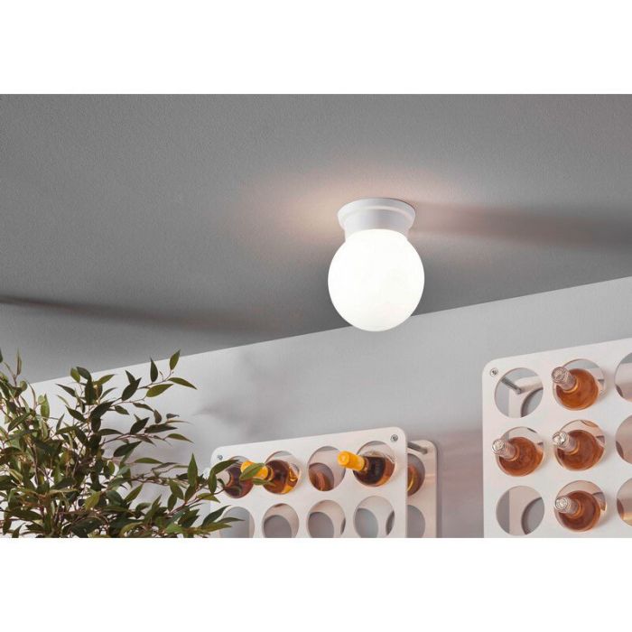 Plafonnier blanc en verre, Amira