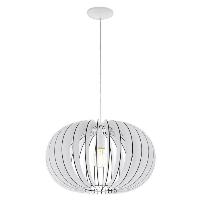 Suspension blanche en bois, Kiran