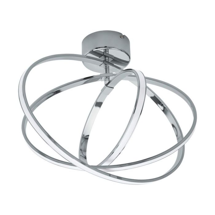 Lampe plafond chromée en aluminium, Tinus, 12W, 3000K LED