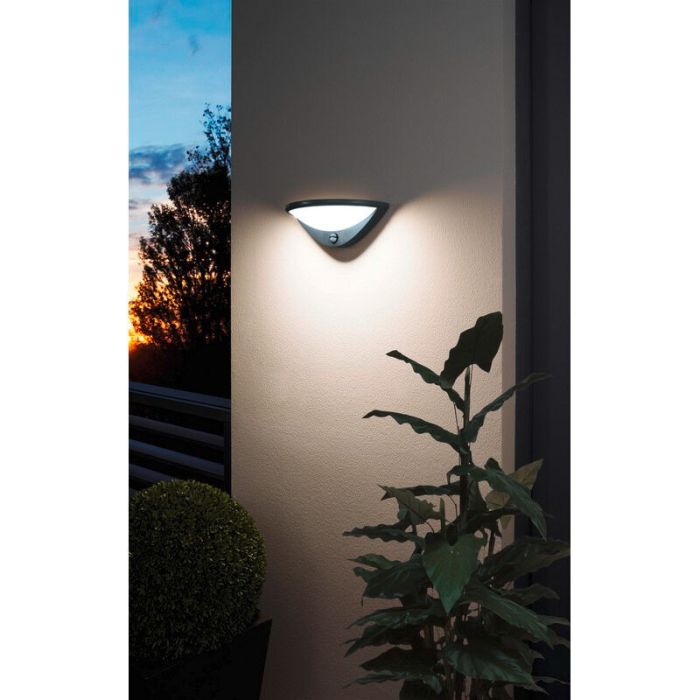 Applique extérieur avec détecteur de mouvement anthracite en aluminium, Ryan, IP44