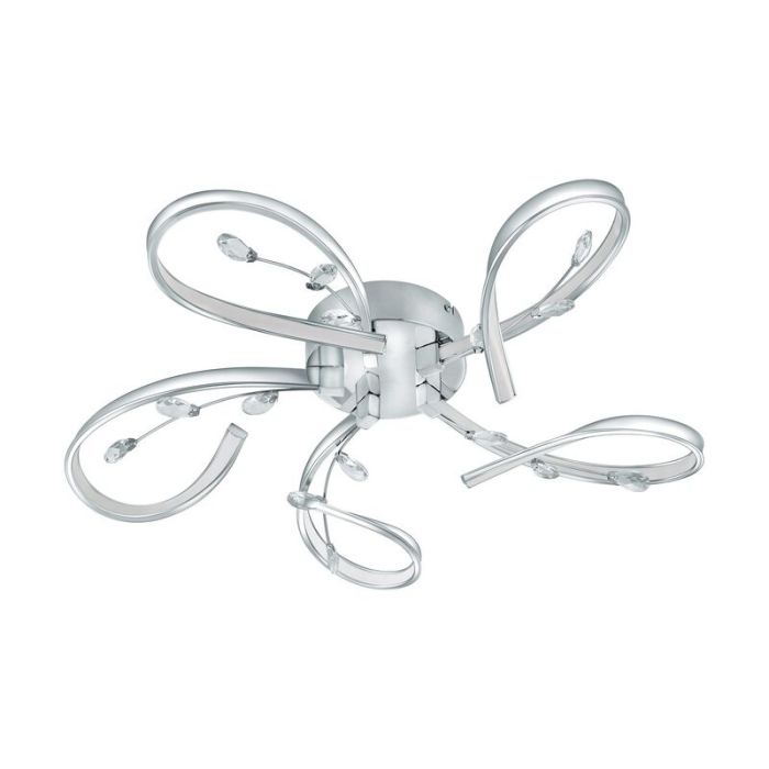 Lampe plafond chromée en aluminium, Yorik, 6W, 3000K LED