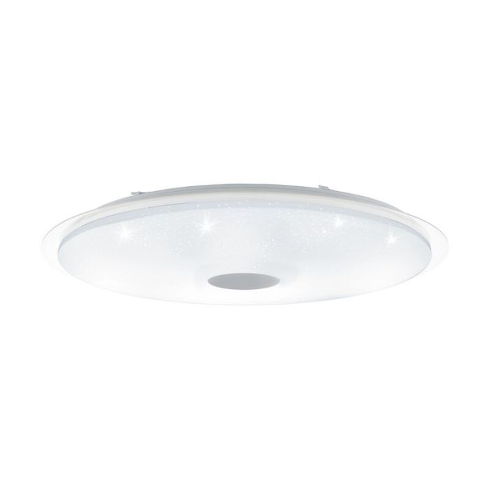 Lampe plafond transparente en acier, Dunya, 80W, couleur réglable LED