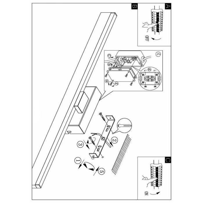 Applique murale chromée en aluminium, Michelle, 10W, 3000K LED, IP44