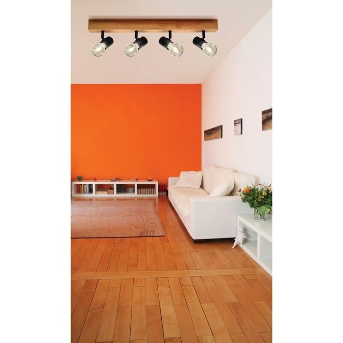 Spot plafond en bois marron, Anton