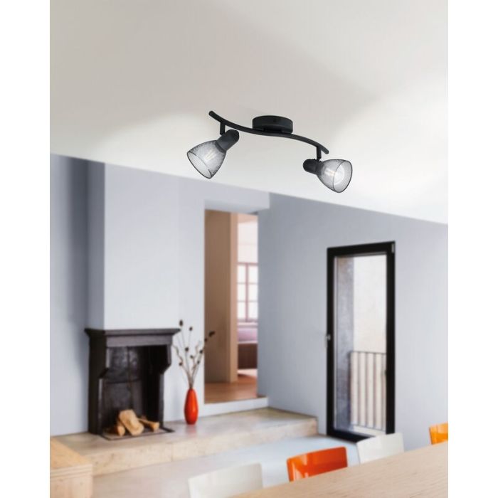 Spot plafond noir en acier, Madelene
