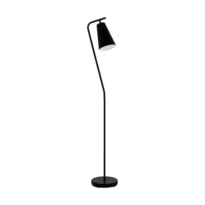 Lampadaire blanc en acier, Silvio, avec interrupteur