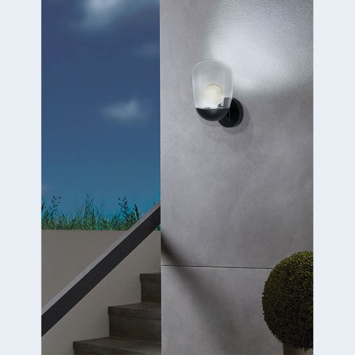 Luminaire extérieur noire en aluminium, Kerwin, IP44