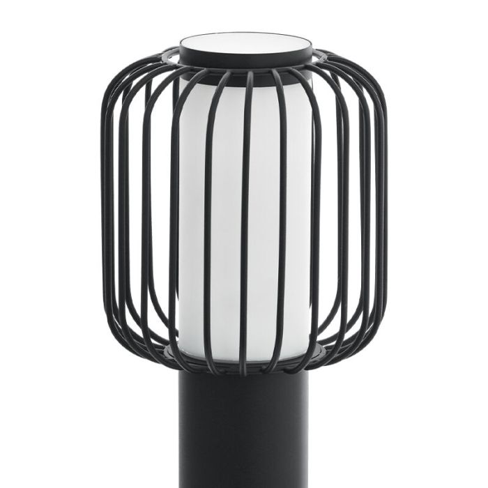 Luminaire extérieur noir en acier, Latife, IP44
