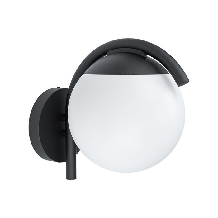 Luminaire extérieur noire en acier, Lynne, IP44