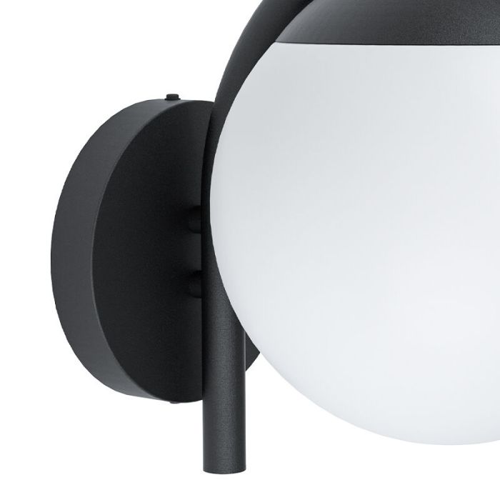 Luminaire extérieur noire en acier, Lynne, IP44