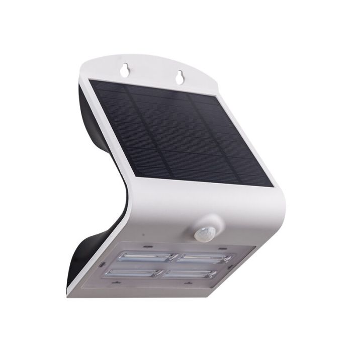 Applique extérieur avec détecteur de mouvement blanche en plastique, Lydie, 3,2W, couleur réglable LED, IP54