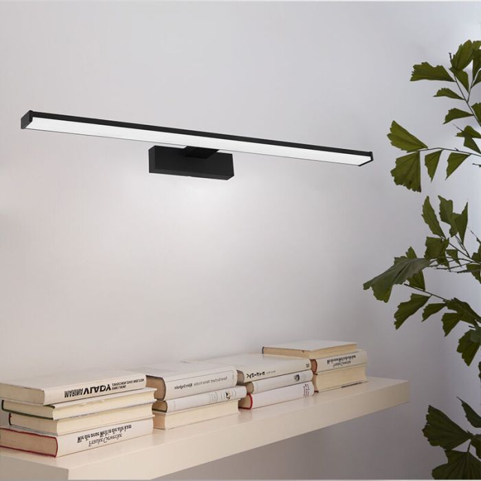 Éclairage miroir noir en plastique, Nancy, 11W, 4000K LED, IP44