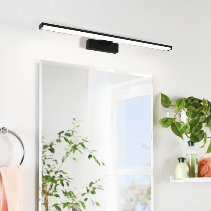 Éclairage miroir noir en plastique, Nancy, 11W, 4000K LED, IP44