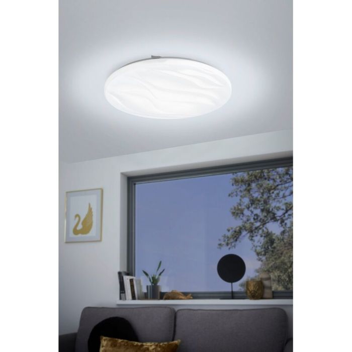 Lampe plafond blanche en acier, Aniel, 22W, 3000K LED