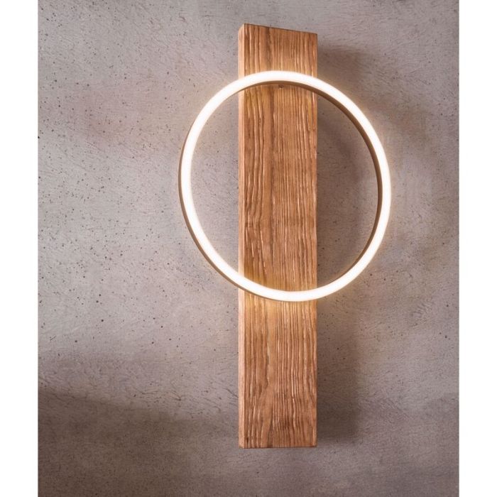 Applique murale en bois marronne, Annebel, 12W, 3000K LED
