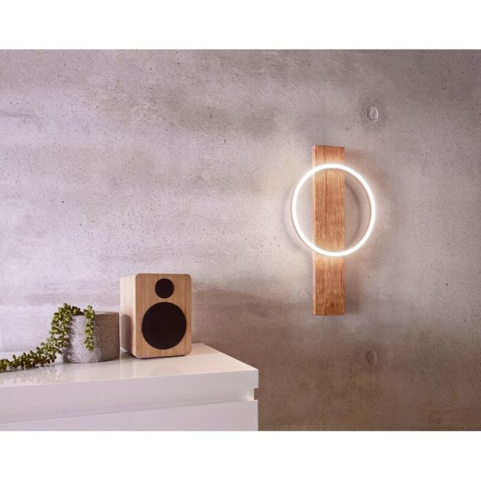 Applique murale en bois marronne, Annebel, 12W, 3000K LED