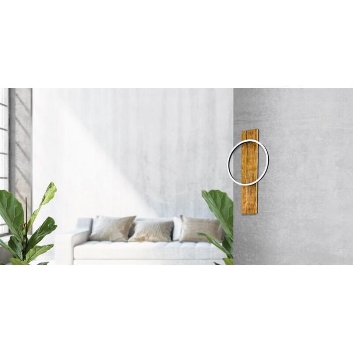 Applique murale en bois marronne, Annebel, 12W, 3000K LED